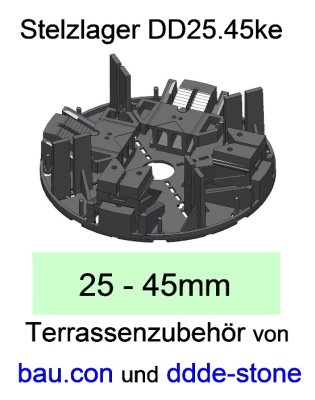 bau.con-Stelzlager-DD25.45ke-Höhe-25-45mm-höhenverstellbar