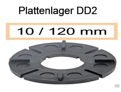 Plattenlager DD2, Höhe 10mm, Durchmesser 120mm