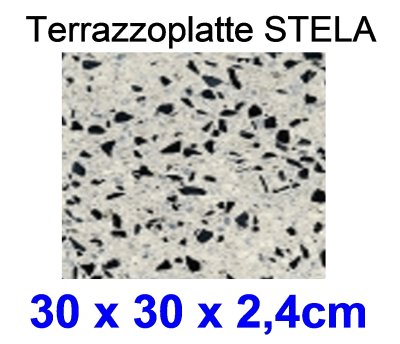 Terrazzoplatte STELA , 30x30x2,4cm