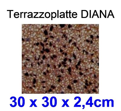Terrazzoplatte DIANA, 30x30cm