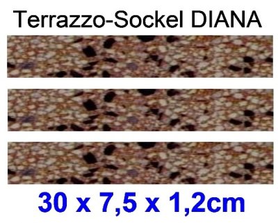 Terrazzo-Sockelleiste Diana, 30 x 7,5 x 1,2cm